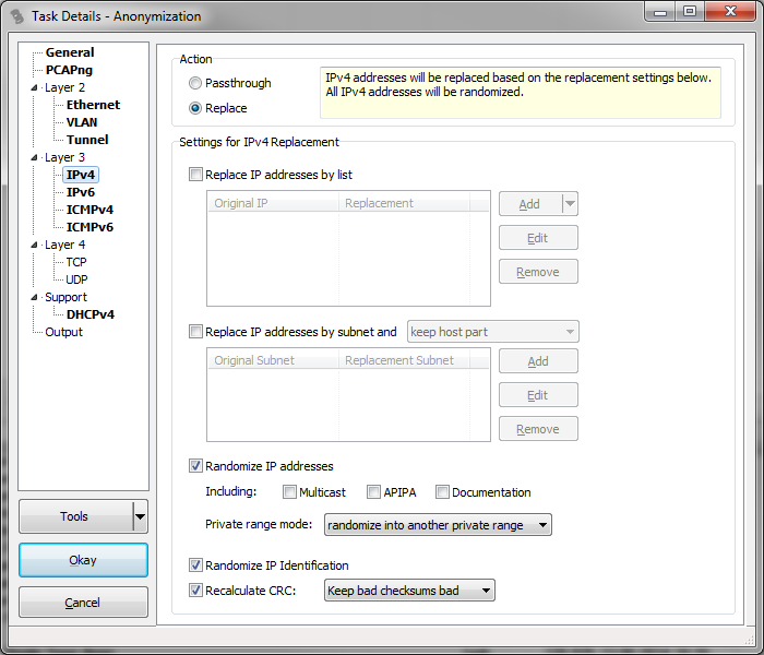 TraceWrangler GUI for editing PCAP files