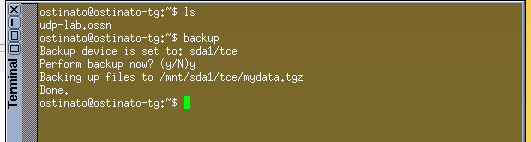 Backup to write changes to disk