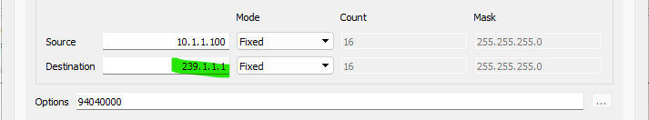 IPv4 destination for IGMP v2Report