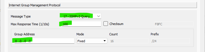 IGMPv2 General Query