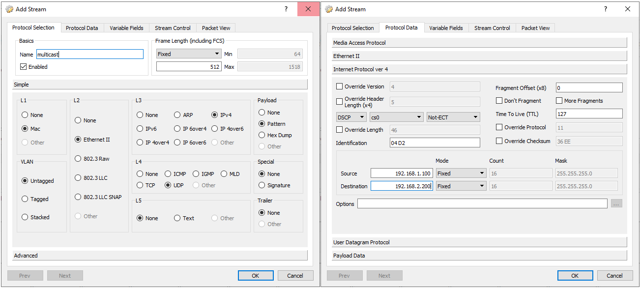 Packet Crafting with Ostinato