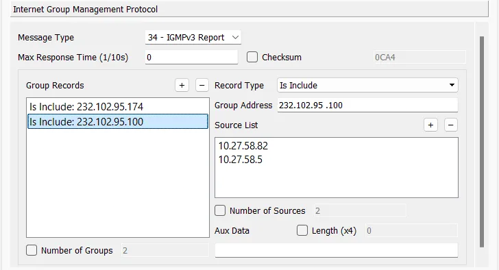 IGMPv3 Report response to Query