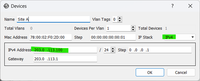 Emulated device on test port