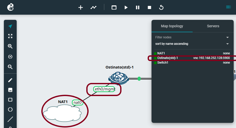GNS3 NAT to Ostinato GUI configuration