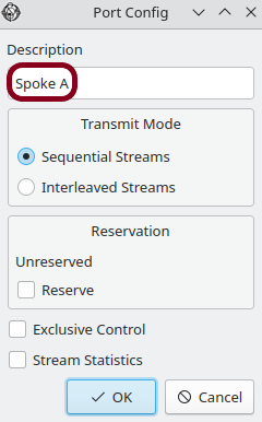 Edit port description