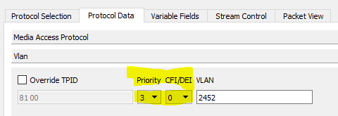 Set VLAN priority for QOS