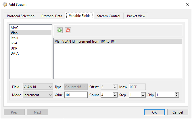 Incrementing VLAN ID