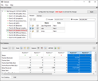 The main window has 3 sections - port list, real-time port statistics and the traffic streams that you create